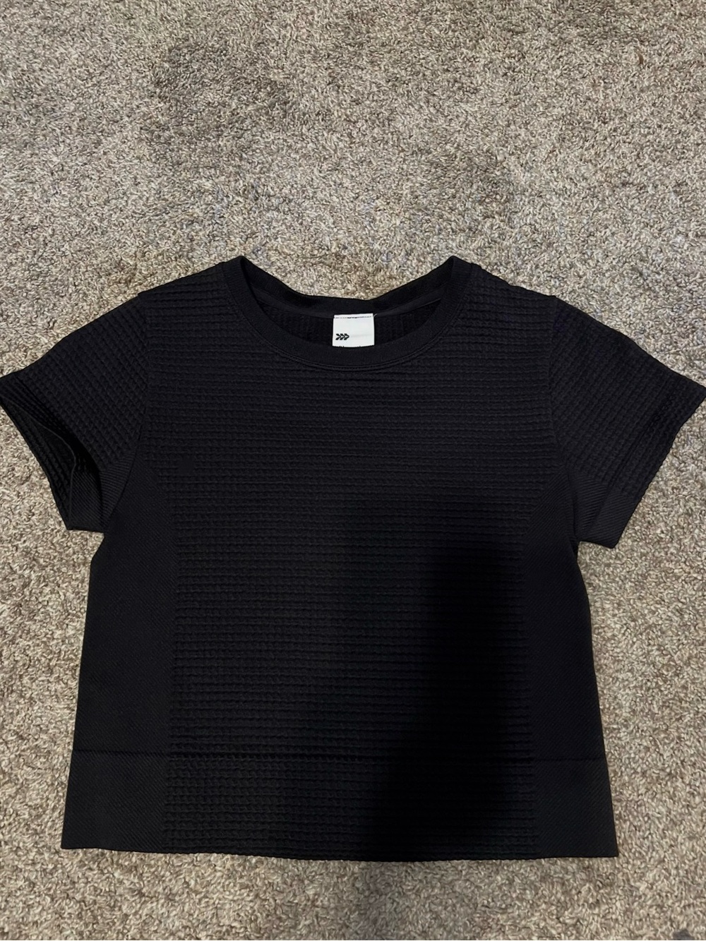 Athletic Textured Short Sleeve Top